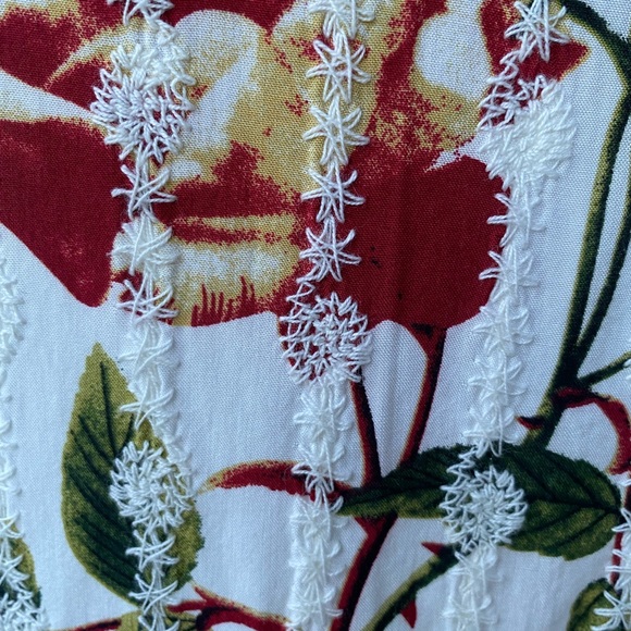 Papillon Cream Floral and Lace Duster Open Front Women’s size S/M - Picture 16 of 16